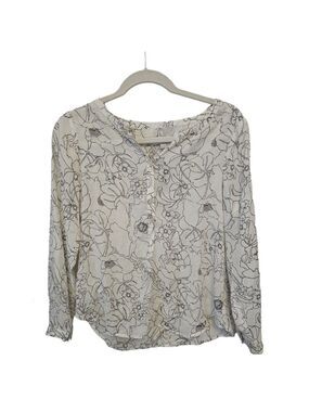 LOFT Sheer Floral  Blouse